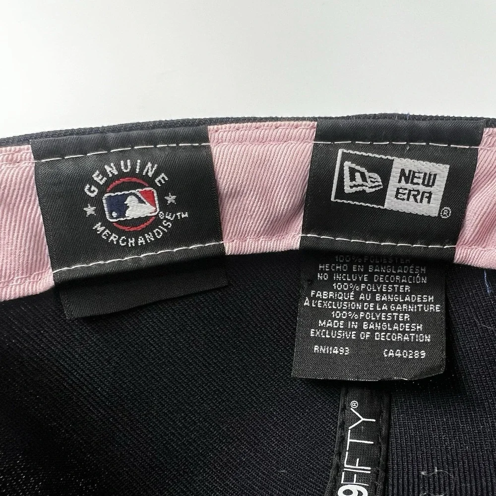 New Era 59FIFTY New York Yankees Fitted Hat 7 1/2 Pink UV World Series Patch MLB